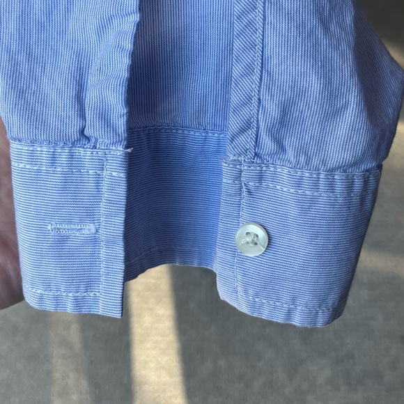 The Gap Women’s Becky Shirt Dress, light blue stripe, size small, waist belt - Picture 5 of 9